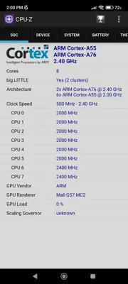 CPU-Z android App screenshot 0