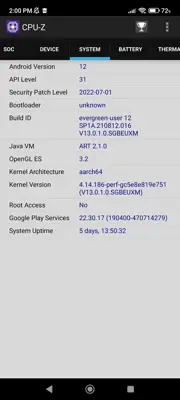 CPU-Z android App screenshot 2